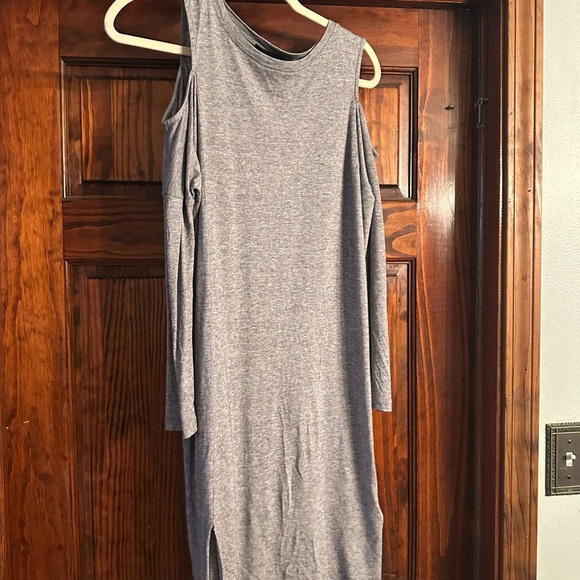 All Saints Elegant Gray Long Sleeve Dress - Picture 4 of 4